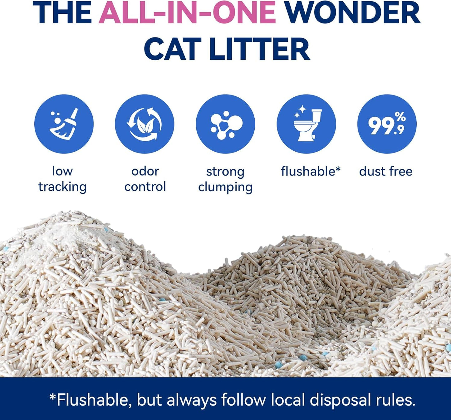 OPET Mixed Tofu Cat Litter -Strong Clumping Litter, Mixed Tofu and Bentonite, 99.9% Dust Free and Flushable Cat Litter, Natural Sustainable Ingredients Odor Control, Low Tracking（18lb, White Tea）