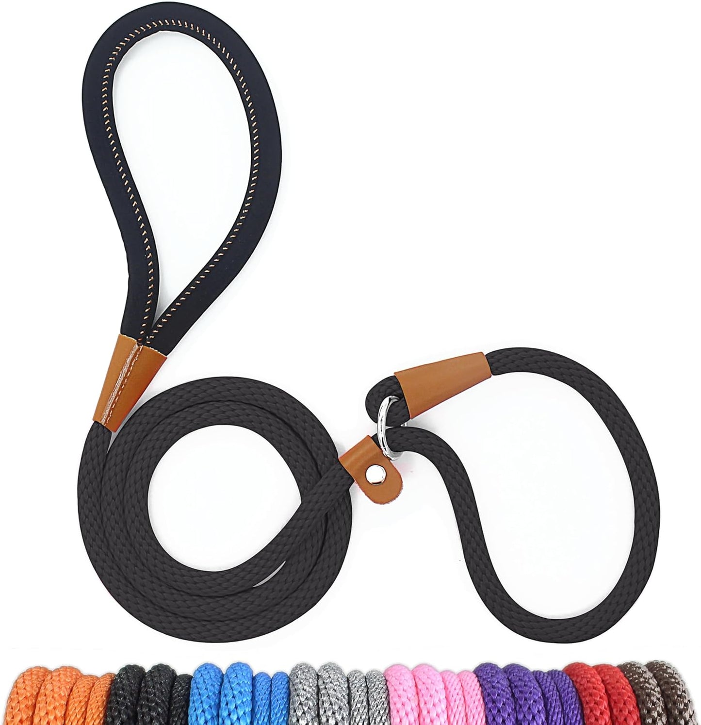 lynxking Dog Leash Slip Lead 5 6 8 FT Dog Training Leash Strong Heavy Duty Rope No Pull Training Lead Leashes for Dogs