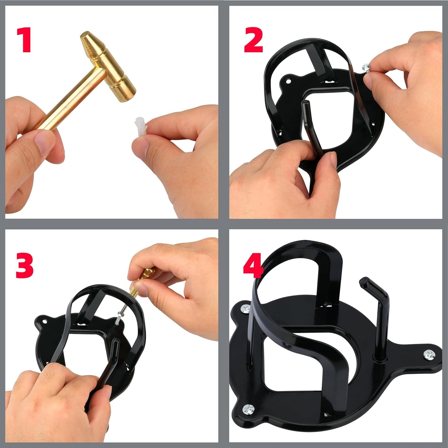 3 Counts Horse Bridle Rack,Heavy Duty Metal Wall Mount Bridle Hooks with Tubes and Screws for Horse Tack Storage Halter Hanger in Barn Stable Tack Room Supplies