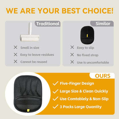 Christmas Stocking Stuffer Pet Hair Removal Glove,Pet Hair Remover for Cat & Dog,New Upgraded Electrostatic Gloves Pet Hair,Reusable Electro Static Pet Hair Remover Electrostatic Gloves