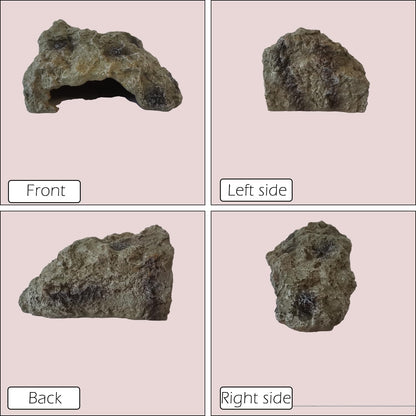 IBWell Resin Leopard Gecko Hide, True to Nature Reptile Rock for Bearded Dragon Hideout Snake Hides for Ball Pythons, Tortoise House Terrarium DÉCor - Small