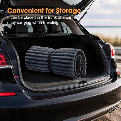 FURTIME Backseat Pet Bed Mat, Non-Slip Dog Bed for Car Back Seat, Washable Travel Pet Mat with Removable Cover, Dog Seat Covers Protector Fit for Backseat Extenders and Trucks SUVs, 54"x 24.8", Grey