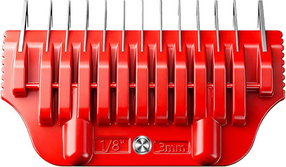 Wide Clipper Guard Attachment for A5 Type Wide Blade, Compatible with Andis, Wahl, Oster, Pet Grooming Attachment, Stainless Steel Professional Comb (3mm or 1/8")