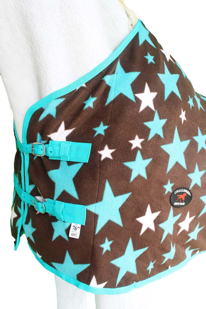 CHALLENGER 74" Horse Soft Fleece Cooler Contoured Exercise Blanket Liner Sheet Wicks 4397