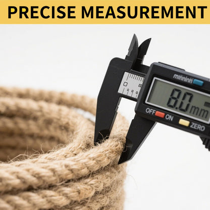 Jute Rope 49 Feet 8mm - Natural Heavy Duty Sisal Twine | Pet-Safe for Cat Scratch Posts, Crafts, Bundling & Hanging (Natural, 8MM-49FT)