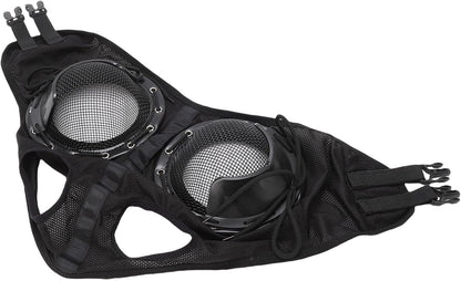 YOUTHINK Horse Racing Goggles, Sandproof Eye Cover with Detachable Half Cover for Sand Protection and Fly Control, Adjustable Blinkers for Horses in Muddy or Dusty Conditions