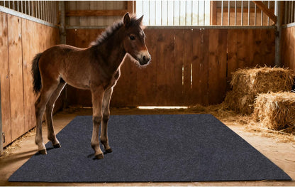 Under Horse/Stable Mats，Horse shed Floor mat——Backing Prevents Liquid Penetration,Duty Stall Mats for Floor Surface,Soft Material, Non-Slip Backing，Washable,Keeps Stable Floors Clean(6 x 8 FT)