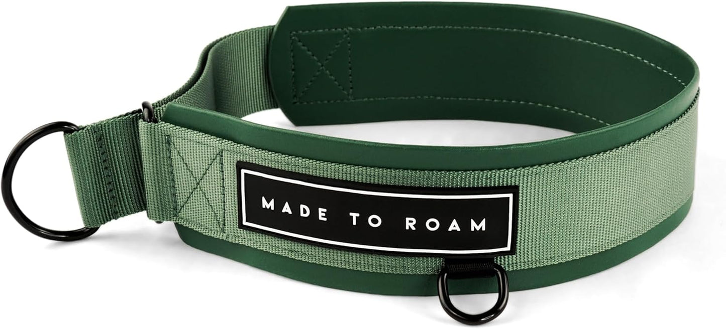 MADE TO ROAM Premium Everyday Dog Collar - Martingale Style No Pull Vegan Leather Collar, Heavy Duty and Lightweight for Small, Medium, Large Dogs (Oregon Haze, Size 6)