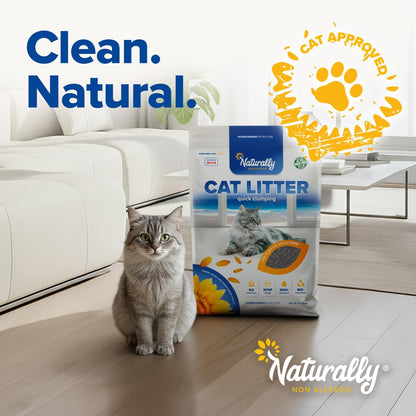 Cat Litter, Quick Clumping, 11 lb, 100% Natural Sunflower Hulls, Sunflower Scent (Pack of 1)