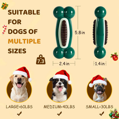 Dog Toys for Aggressive Chewers: Dog Treat Chew Toys, Long-Lasting Durable Dog Toys to Keep Them Busy, Indestructible Dog Enrichment Bones for Small Medium Large Breeds 25-80lbs, Beef Flavor