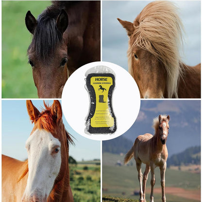 Horse Grooming Brushes, Livestock Grooming Sponge, Equine Massage Brush, for Rubber Material, Groomings Brush with Comfort Grip Feature, Animal Care Accessory, for Outdoor Outing Stable Farm Use