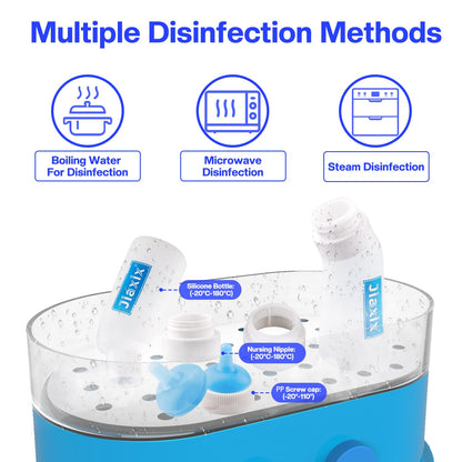 3 Pack Kitten Silicone Nursing Bottle,Silicone Feeding Nipple, Reusable Newborn Kitten Supplies, Suitable for Feeding, Puppy, Rabbit, Hamster (Blue, Large)