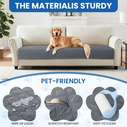 Waterproof Couch Covers for Pets, Waterproof Dog Bed Cover, Anti-Slip Soft Dog Blankets, Couch Cover for Dogs Washable, Pet Blanket for Puppy Large Dogs Cat (82x82 Inch, Dark Grey)