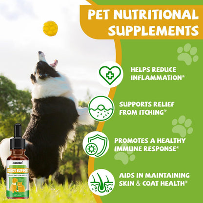 Dog Multivitamin, Dog Multivitamin Liquid Drops Supplements, Dog Vitamins for Support Skin & Coat, Heart Health, Bones, Joint, Immune System Support, 60ml