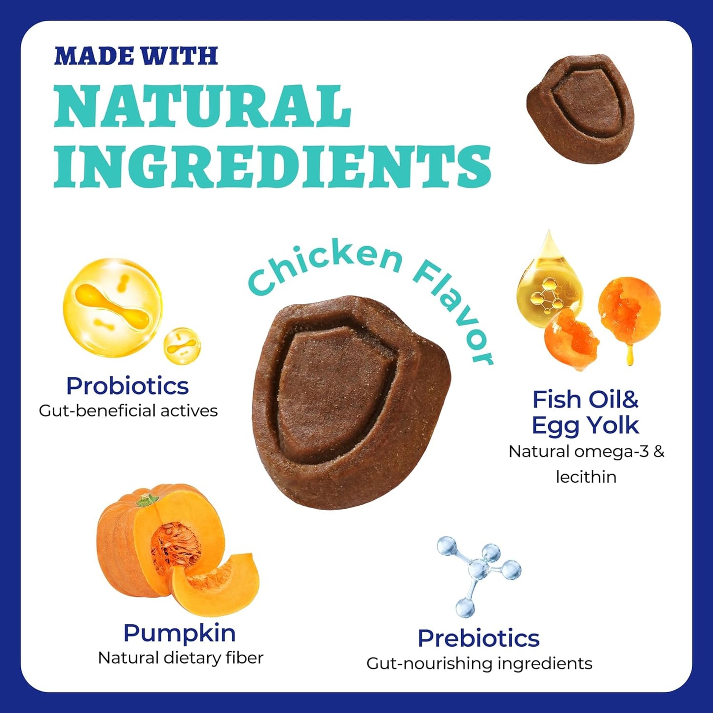 260 Bites Wellix Probiotics for Dogs - Dog Probiotics and Prebiotics with Pumkin - Improve Digestive Health, Allergies and Itchy Skin Relief Natural Gut Health Supplements for Small Medium Senior Dog