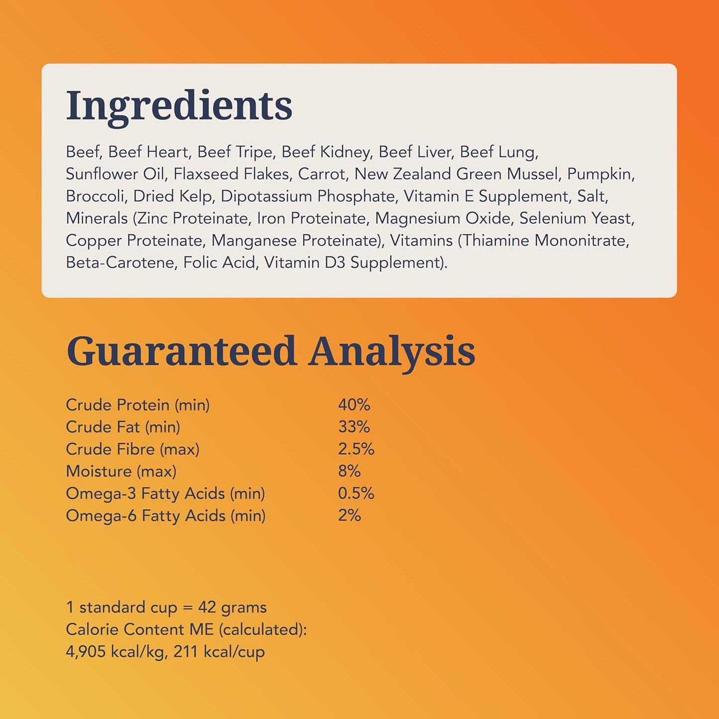 K9 Natural Freeze Dried Dog Food Beef 4lb