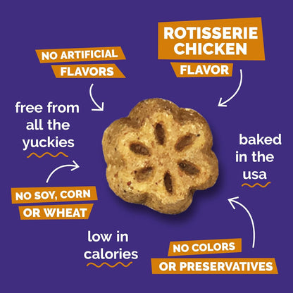 Fruitables Skinny Minis Dog Treats, Healthy Pumpkin Treat for Dogs, Low Calorie & Delicious, Puppy Training, No Wheat, Corn or Soy, Made in the USA, Rotisserie Chicken Flavor, 5oz