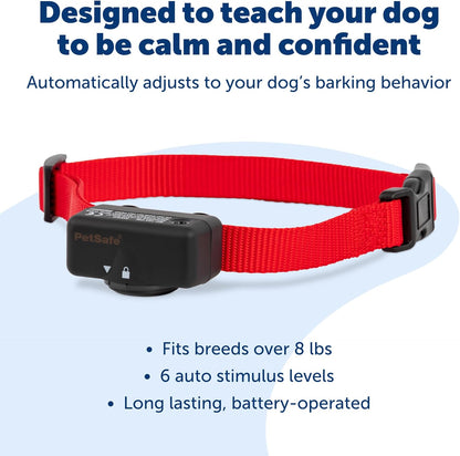 PetSafe Basic Bark Control Collar - Effective & Accurate Bark Detection Collar - Safe & Reliable Training with Multiple Static Stimulation Levels - Waterproof & Battery-Operated