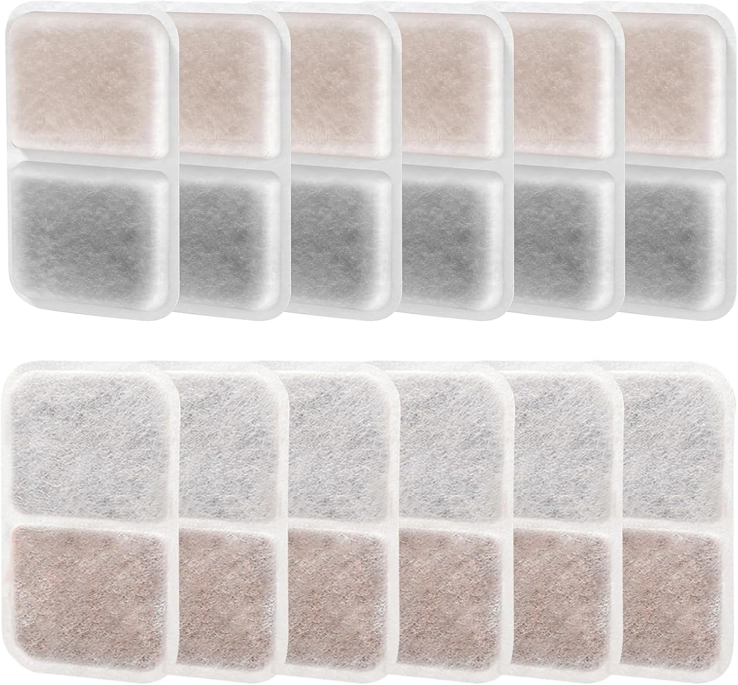 12 Pack airsift Litter Box Filters for Catit Airsift Jumbo/Regular/Smartsift Litter Box, Dual Action Filter to Keep Catit Litter Box Fresh Smell，Cat Litter Box Filters Pads Replacement