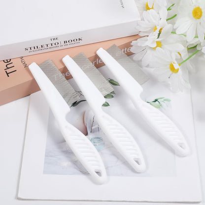 Flea Comb for Dogs and Cats, 3 Pack Fine Tooth Lice Brushers Flea Comb for Kittens, Indoor Cats, Small & Large Dogs, White