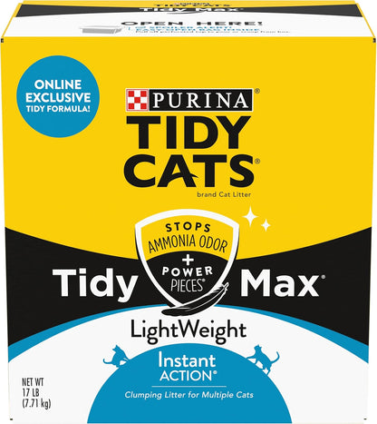 Purina Tidy Cats LightWeight Clumping Cat Litter, Tidy Max Instant Action Formula - 17 lb. Box