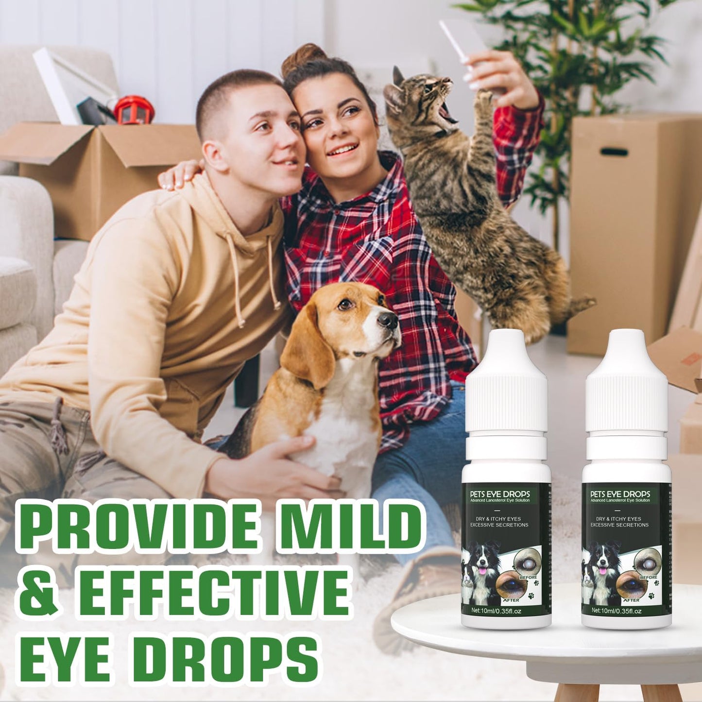 BrennenstuhlCataract Drops for Dogs - Pet Dog Eye Drops for Relieving Eye Itching and Clean Tear Stains - Removing Eye Stains - Improving Clarity - All Natural Pet Eye Health Care (2 X 10 ml)