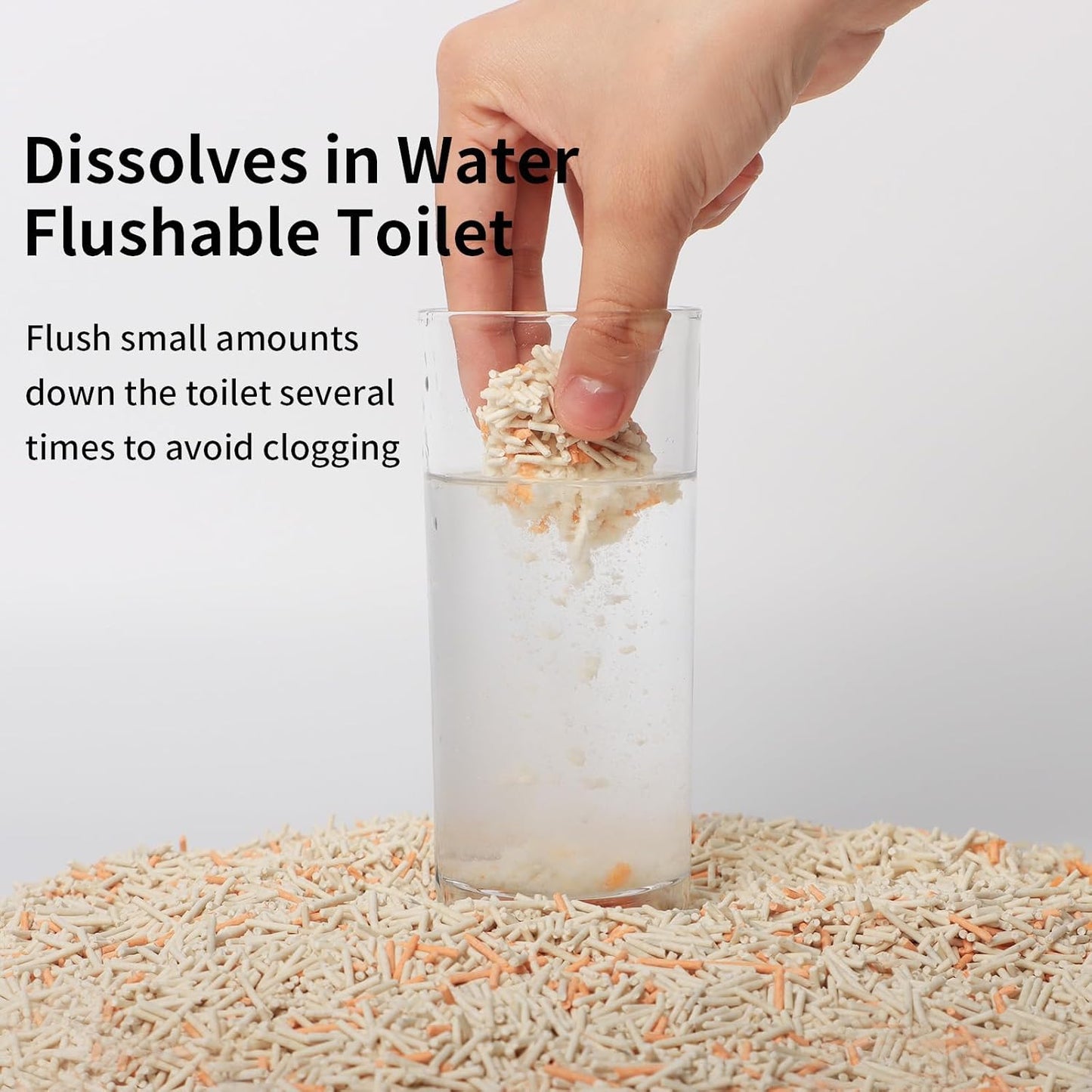 Flushable Tofu Cat Litter, Vanilla Scented – 2.5kg Bag, 100% Natural Plant-Based, Dust-Free, Fast Clumping, Odor Control, Low Tracking, Tofu Litter for Cats