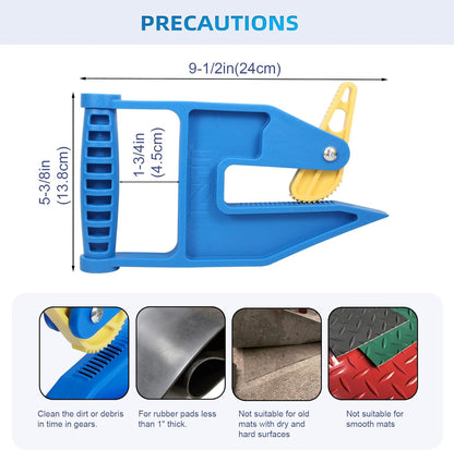 Heavy Duty Stall Mat Grippers - Pair of 2 Mat Movers Tool for Horse Stalls, Gym, Barn, and Trailer, Makes Moving Rubber Mats Easier, Saves Your Back and Hands