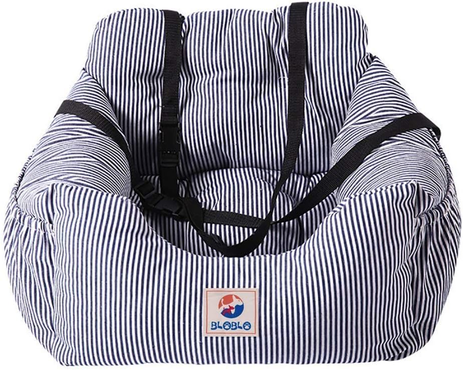 BLOBLO Dog Car Seat Pet Booster Seat Pet Travel Safety Dog Bed for Car with Storage Pocket