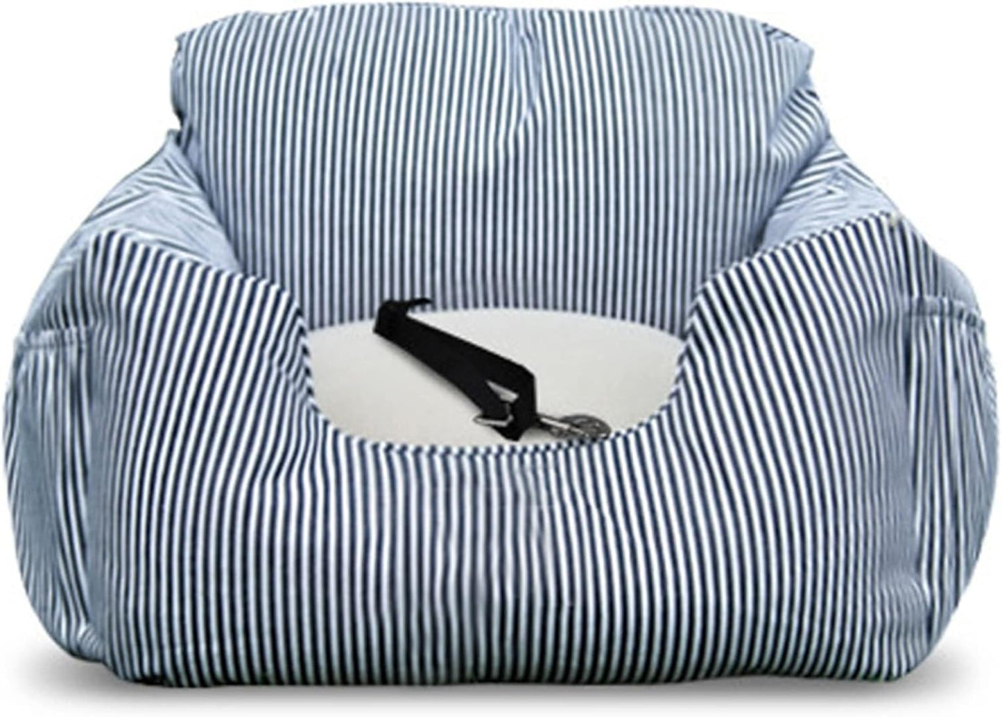 Dog Car Seat, Puppy Dog Booster Seats Fully Detachable and Washable,Bed for Car with Storage Pockets and Clip-On Safety Leash