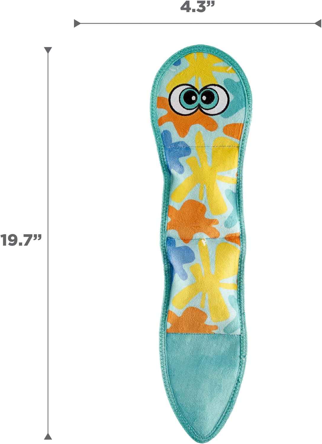 Outward Hound Tough Skinz Durable Squeaky Dog Toy with Two Tough Layers, Snake, Blue, Large