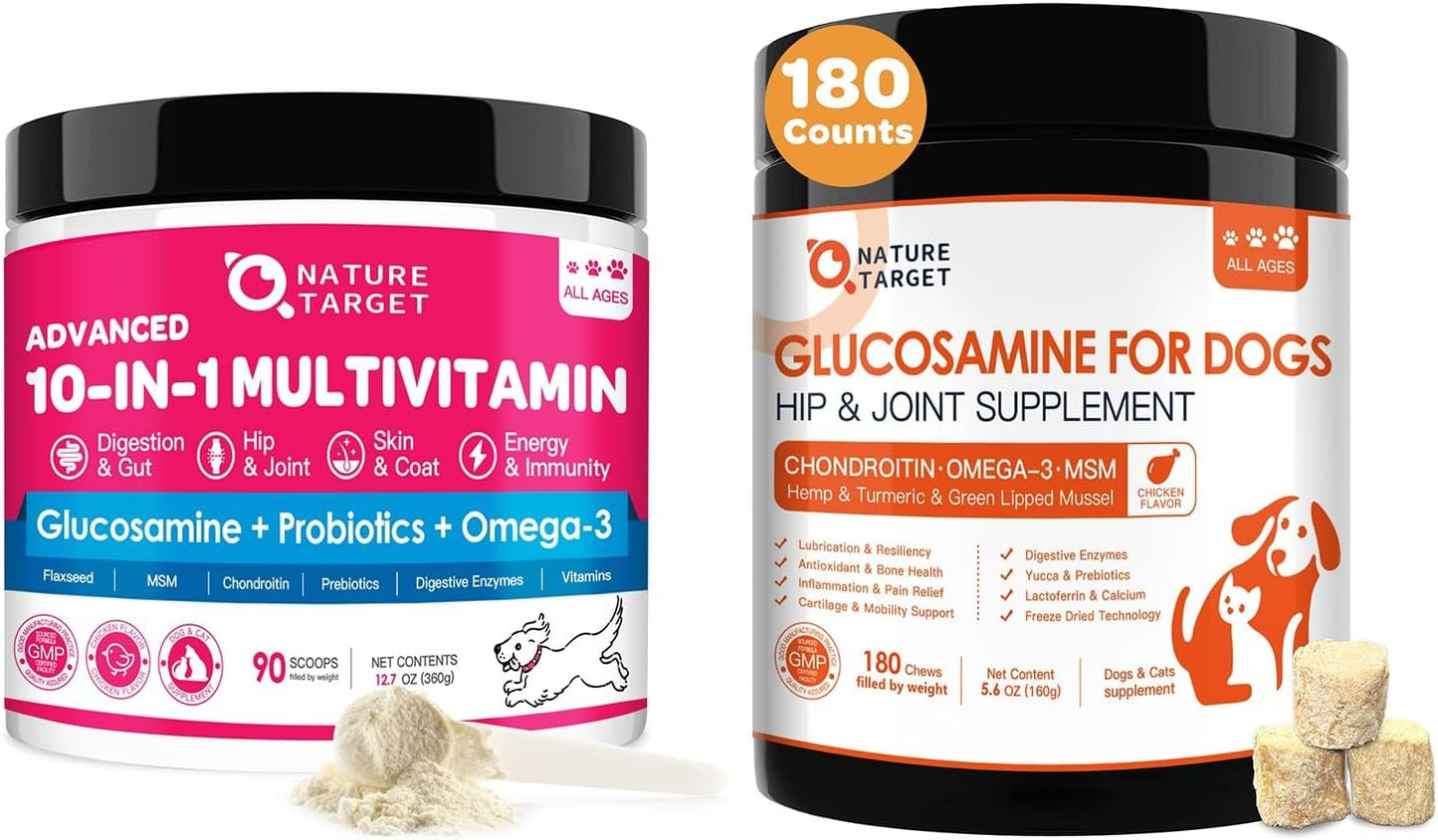 Dog Vitamins Powder, Glucosamine for Dogs 180 Counts