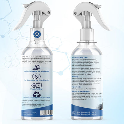 NOVEHA Pet Wound Spray - Sores, Abrasions and Wounds Care for Horse - Fast-Acting Skin Repair, Helps with Rashes, Hot Spots, Scratching, 6fl oz
