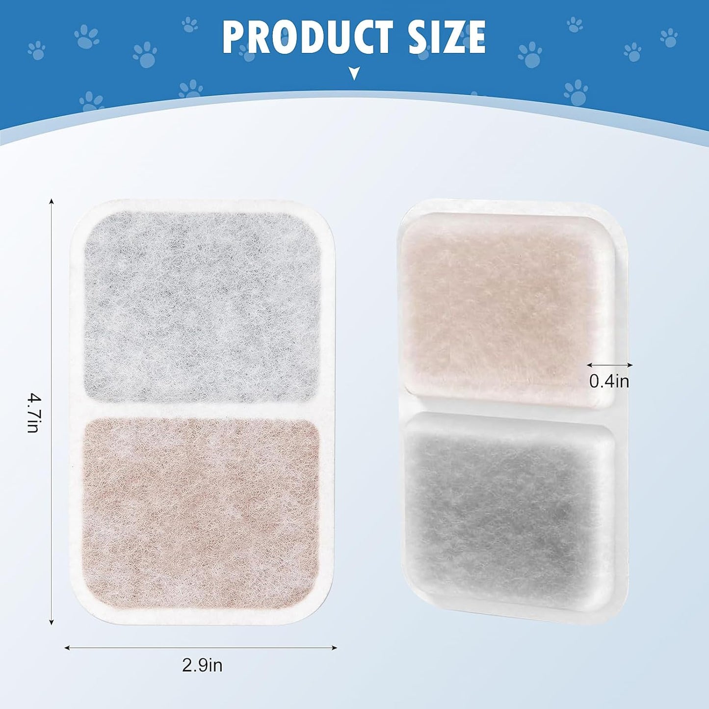 12 Pack airsift Litter Box Filters for Catit Airsift Jumbo/Regular/Smartsift Litter Box, Dual Action Filter to Keep Catit Litter Box Fresh Smell，Cat Litter Box Filters Pads Replacement