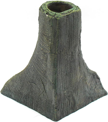Aquarium Decor Corner Tree Stump Trunk Hollow Betta Cichlid Cave Rocks, Reptile Tank Accessories Climing Ramp for Reptiles, Amphibians, Leopard Gecko, Snake, Lizard, Frogs, Fish