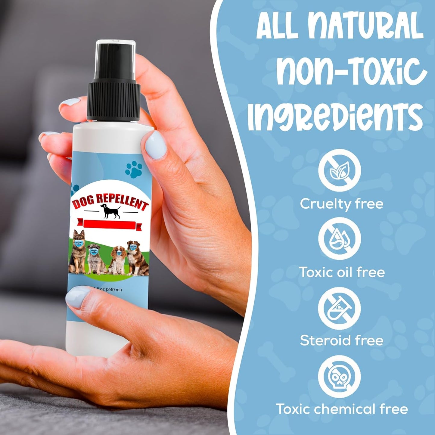 Natural Pet Deterrent Spray! No Chew Spray for Dogs, Potty Training for Puppies & Dogs, for Indoor & Outdoor Use, Bitter Spray for Pets, Safe, Effective, Made in The USA, 8 oz