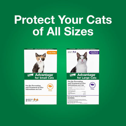Advantage Topical Cat Flea Treatment and Prevention for Small Cats 2-9 lbs. | Apply Flea Drops Monthly | 2 Treatments