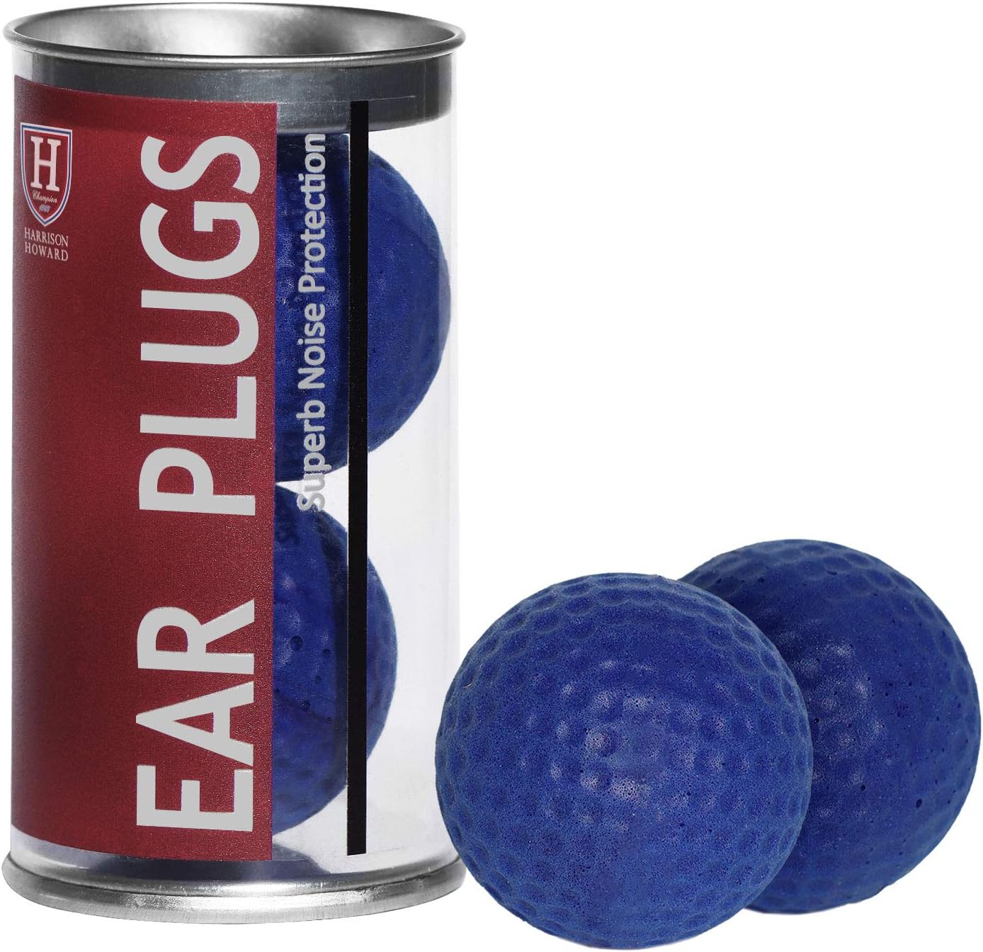 Harrison Howard EaseFit Equestrian Earplugs Horse Foam Ear Plugs Balls Pair-Champion Blue