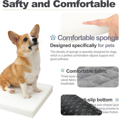 Youvee Dogs Car Seat and Bed 2 in 1,Pet Car Bed for 2 Small or 1 Medium/Large Dog up to 60 lbs,Dog Booster for car Back Seat,Comfortable,Fully Detachable and Washable(Black Outside Grey Inside)