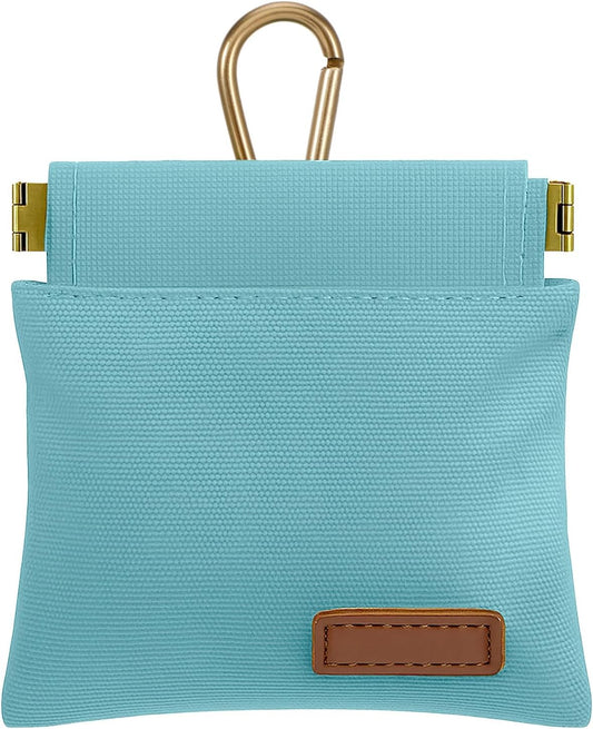 Dog Treat Pouch, Portable Puppy Blue Pocket Sized Dog Training Treat Bag, Hand Free Walking Bag, Auto Closing Pet Feed Snack Reward Pocket, Food Dispenser for Pet Puppy Travel or Outdoor Use