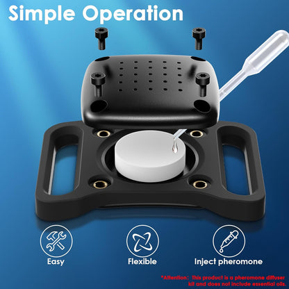 PSRAT for Dog Pheromone Calming Diffuser 3 in 1 Appeasing Pet Pheromones Diffuser to Calm Kit,for Pet Collars Designed Relaxants Carrying Box,Naturally Reduces Anxiety, Breakaway Safe Design