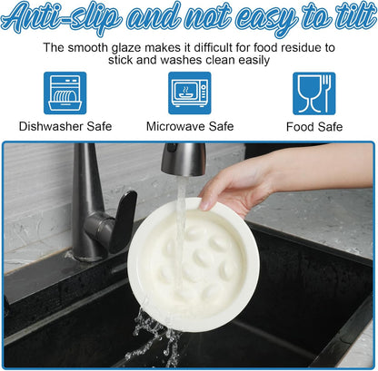 Ceramic Slow Feeder Dog Bowl 6.3inch Dog Food Dish Anti-Choking Puzzle Dogs Food Bowls Pet Slow Feeders Slows Down Eating Bloat Stop for Medium and Small Dogs and Cats