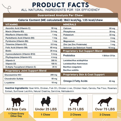 Dog Multivitamin 300 Crunchy Chews