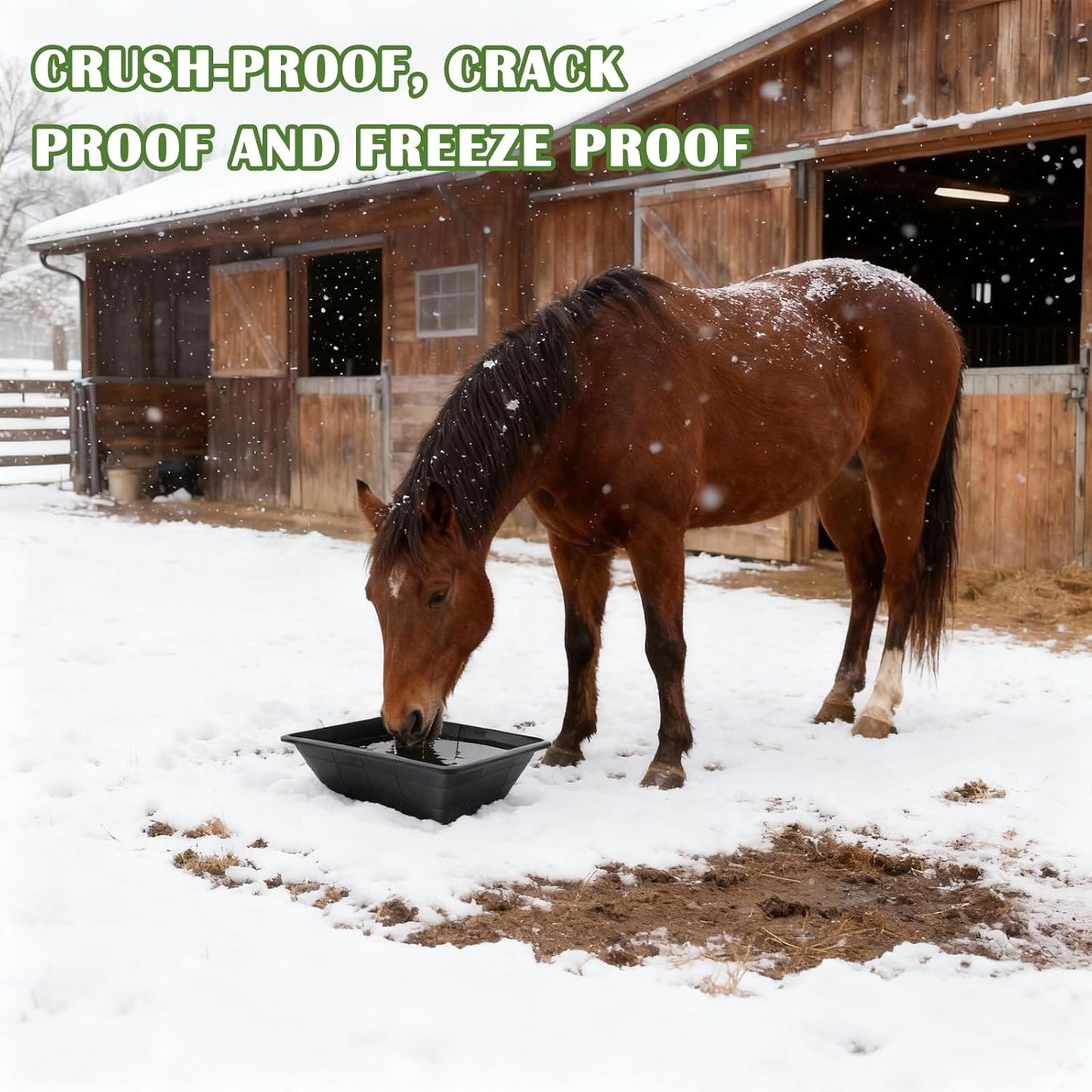 4Pcs Rubber Feed Pan, 3 Gallon Durable Rubber Feed Pan Chicken Dust Bath Livestock Water Bowl for Pig Goat Chicken Dogs Farm Small Animal