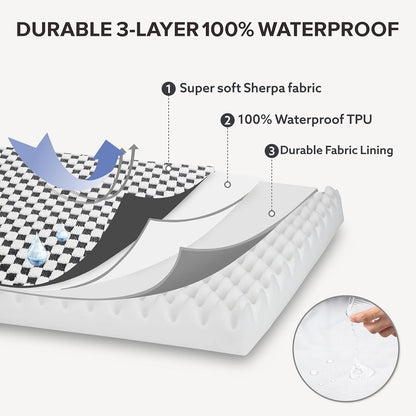 JOEJOY Orthopedic Dog Bed for Large Dogs, Memory Foam Pet Bed with Removable Washable Cover, Cozy Plush Crate Mat, 47×29", Grey