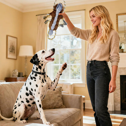 Interactive Dog Toys,No Stuffing Squeak Dog Toy for Large Dogs.Plush Dog Toy for Puppy, Small, Medium, Large Dog,Not for Aggressive Chewers(Rope Crocodile&Honey Badger)