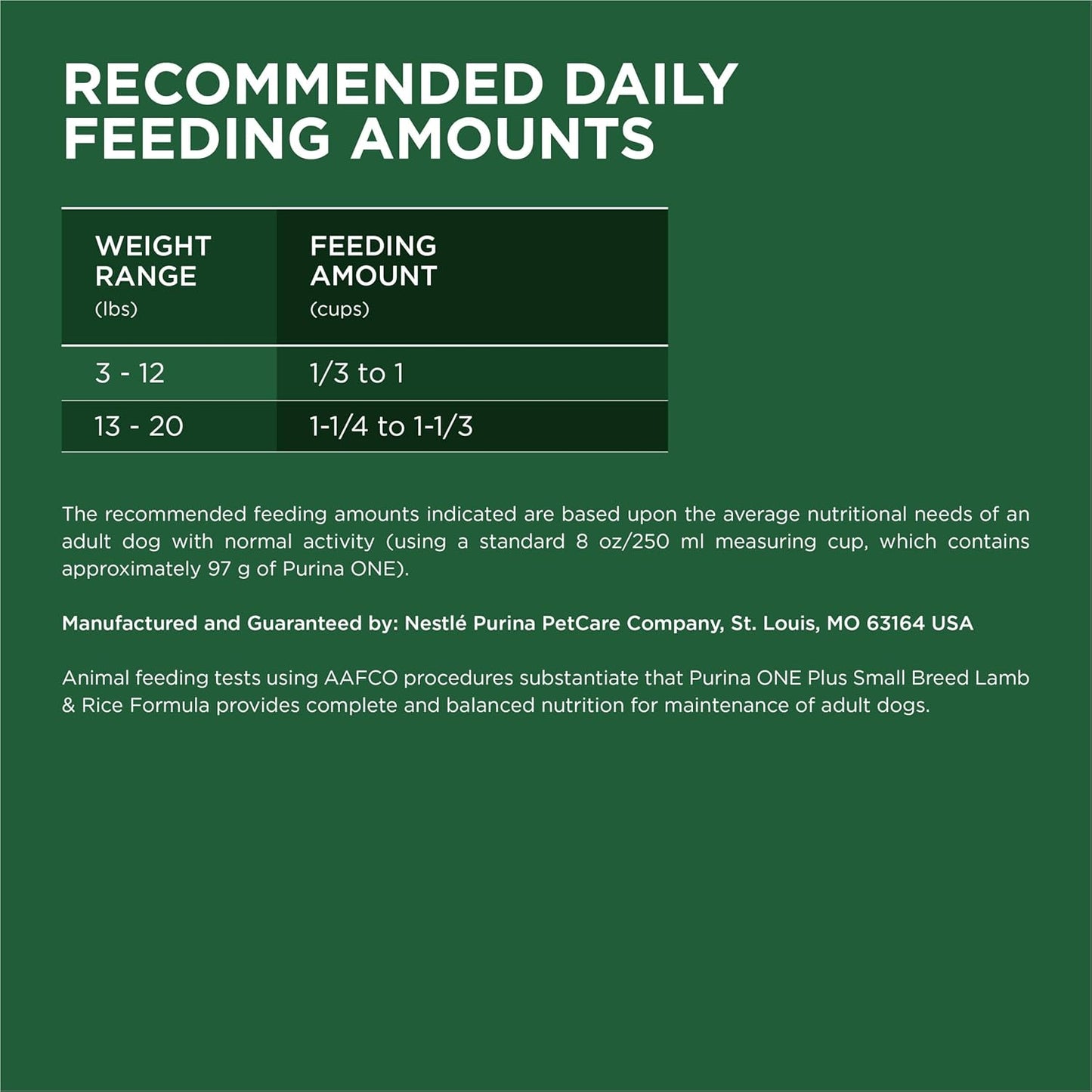 Purina One Small Breed Plus High-Protein Dog Food Lamb and Rice Formula Dry Dog Food - 7.4 lb. Bag