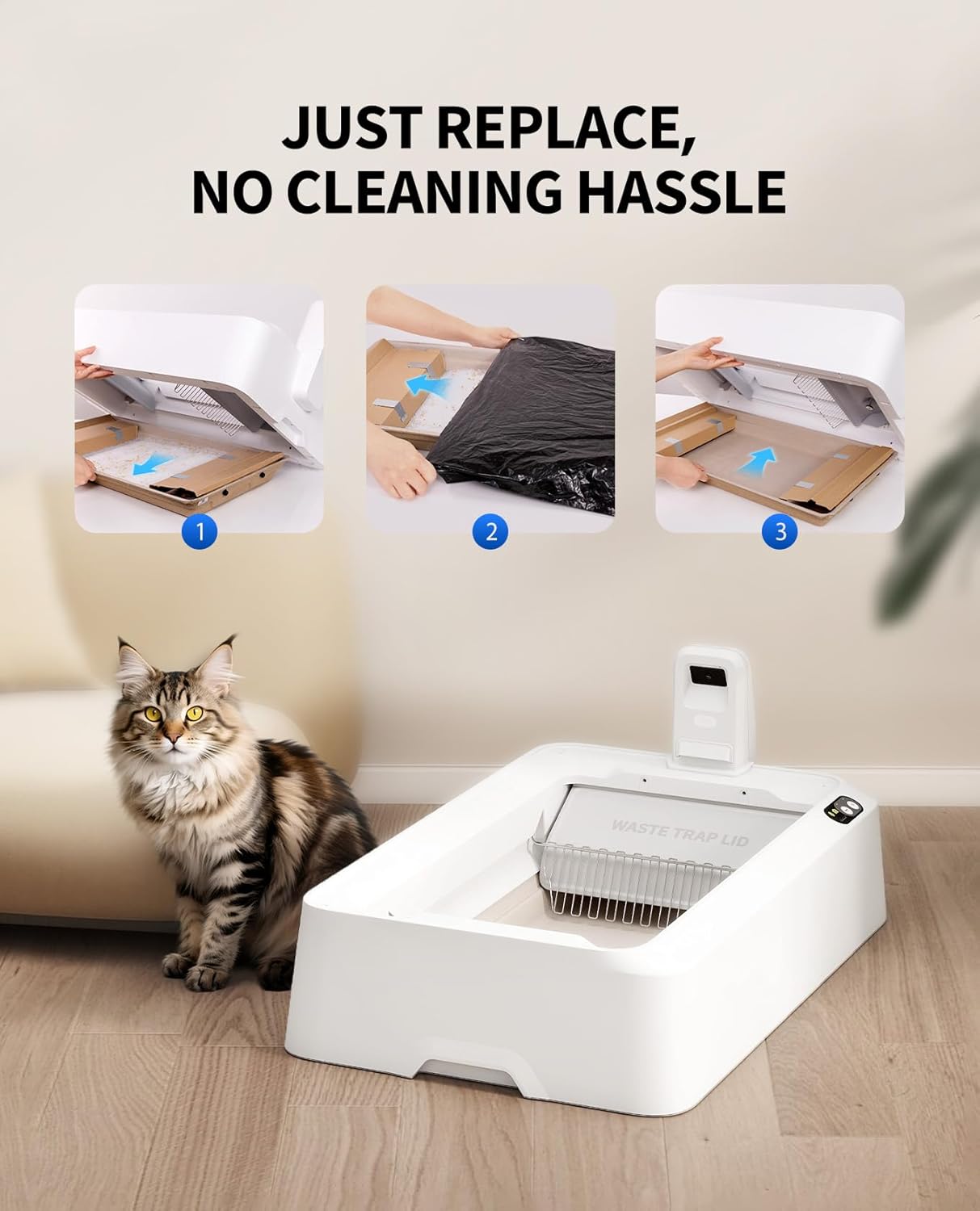 PETKIT Crystal Cat Litter with Tray, Suitable for Purobot Crystal Duo Self Cleaning Cat Litter Box, Dust-Free Mess-Free No Refilling, Odor Control, 6.79lbx4 Packs Packs