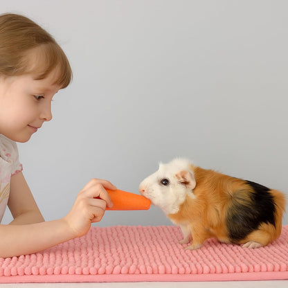 6 Pcs Guinea Pig Fleece Cage Liners, 16 x 24 Inch Guinea Pig Bedding Mats Reusable Guinea Pig Pee Training Pads Rabbit Mat Washable for Small Animal Sleeping