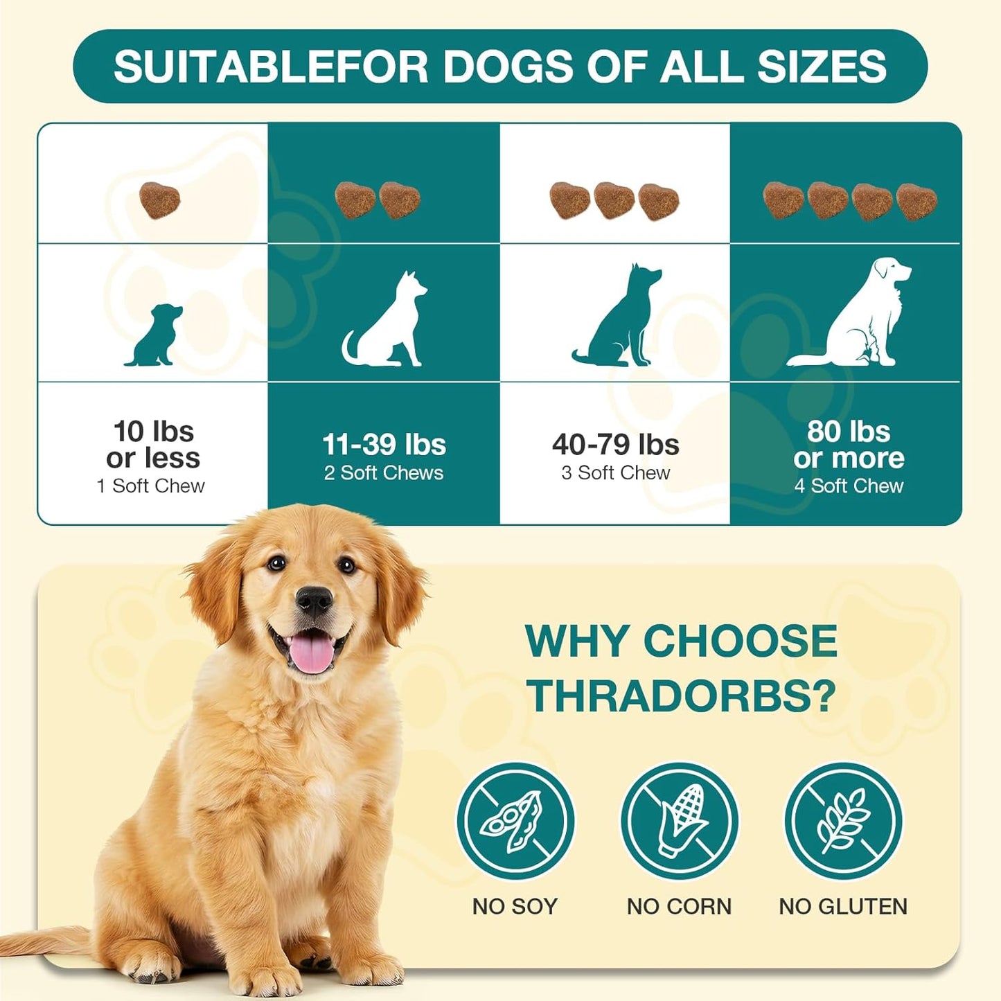 Flea and Tick Prevention for Dogs Chewables, 60 Chews, Natural Dog Flea and Tick Treatment Chewable Supplement for All Breeds & Ages, Beef Flavor